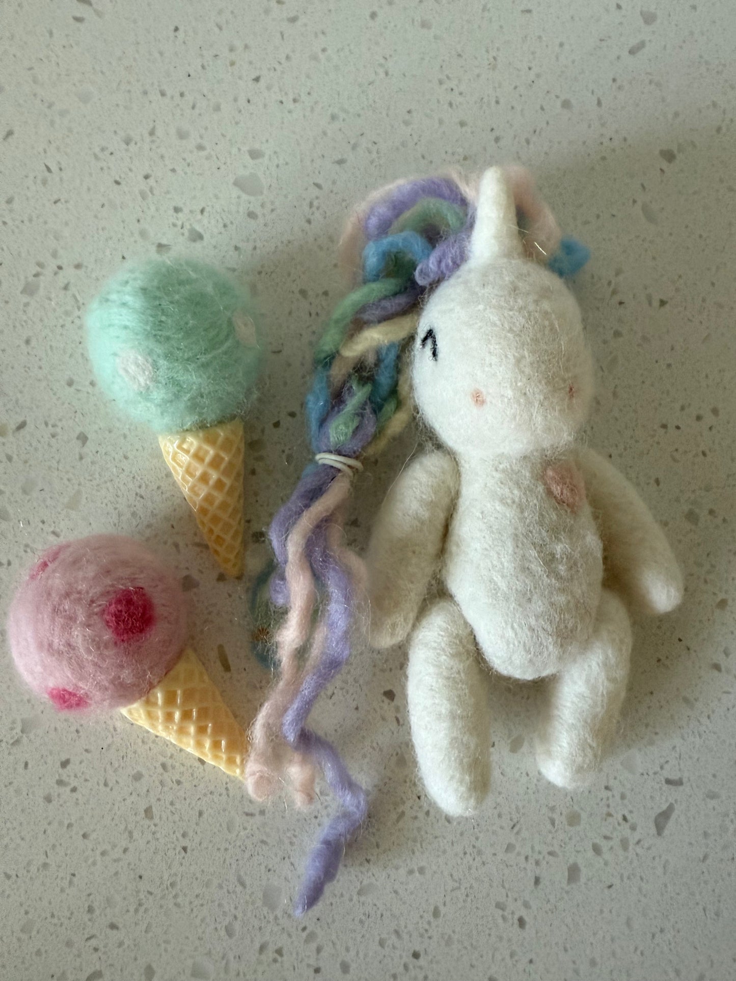 Unicorn Lovie + Ice Cream Set