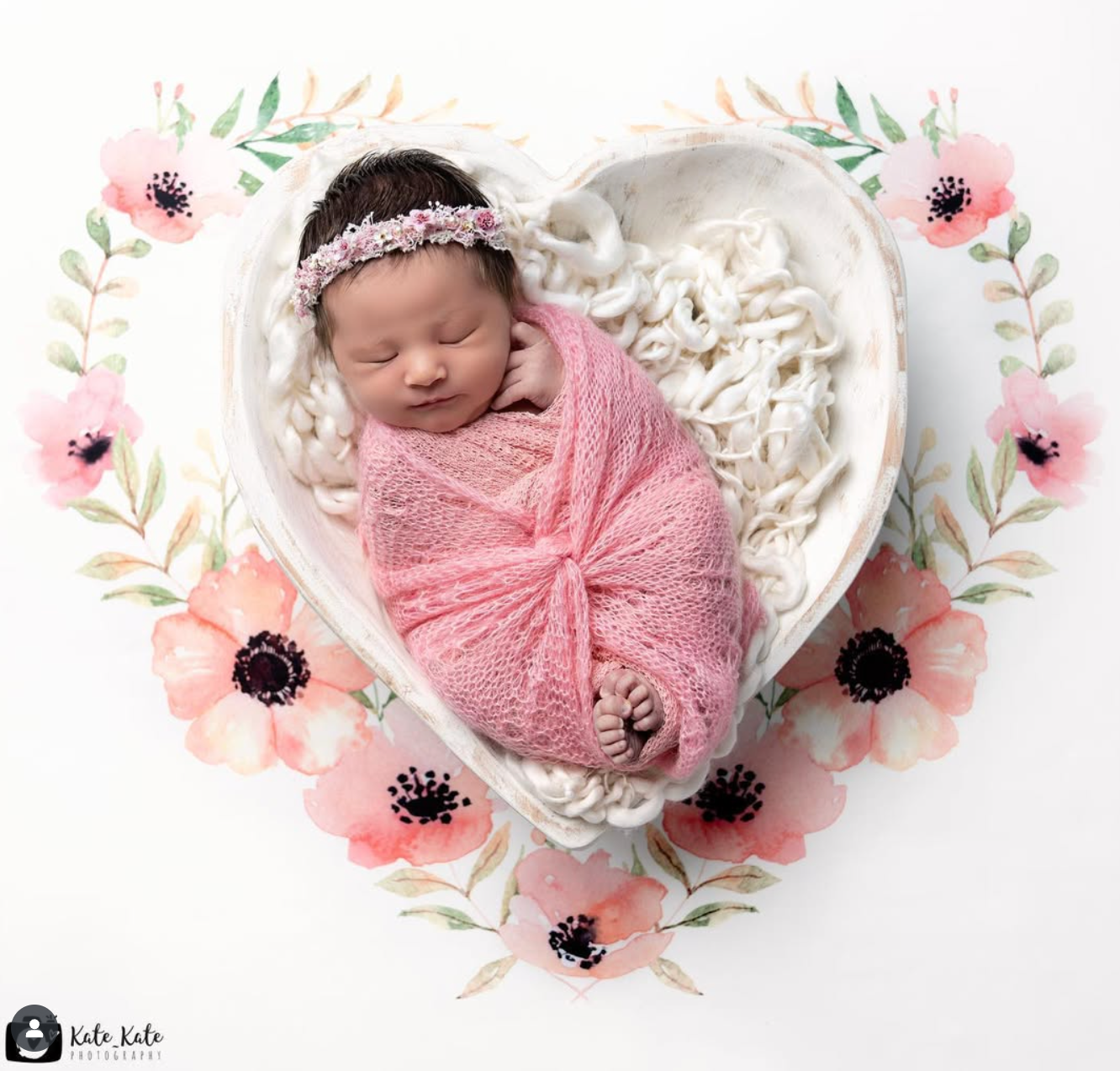 Stretchy Backdrop (Pink Flowers)
