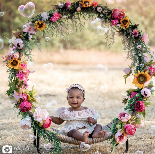 Floral Garland – Handmade with Faux Blooms