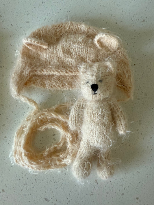 Lovie + Bonnet Set [Cream]