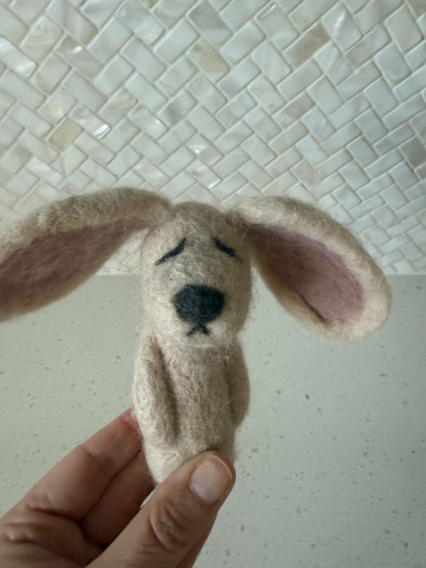 Felted Wool Puppy Lovie