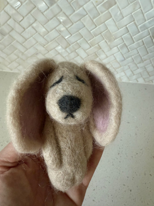 Felted Wool Puppy Lovie