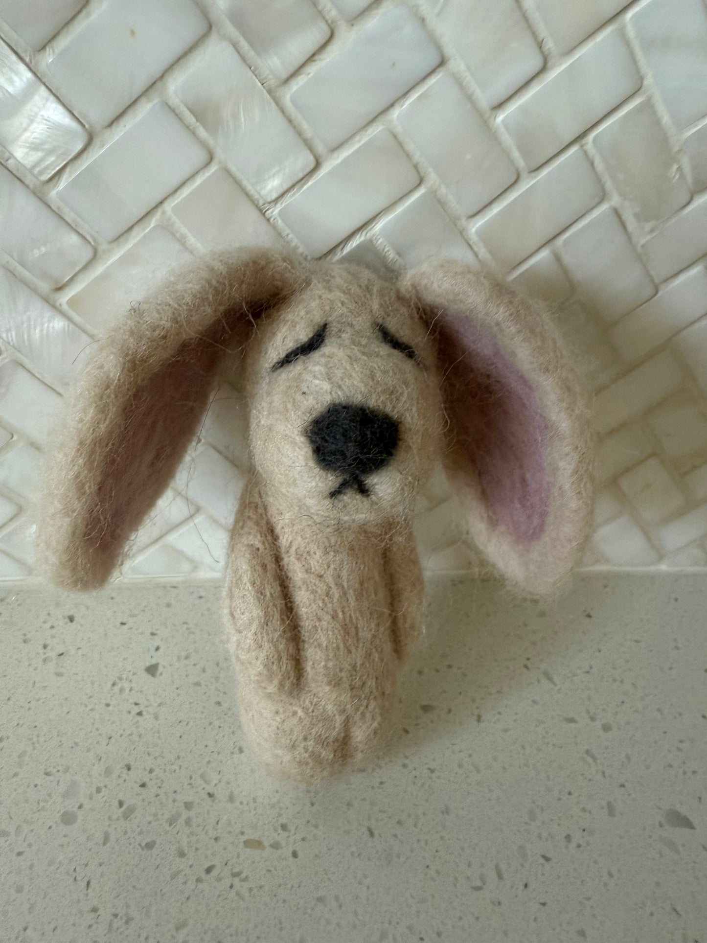 Felted Wool Puppy Lovie
