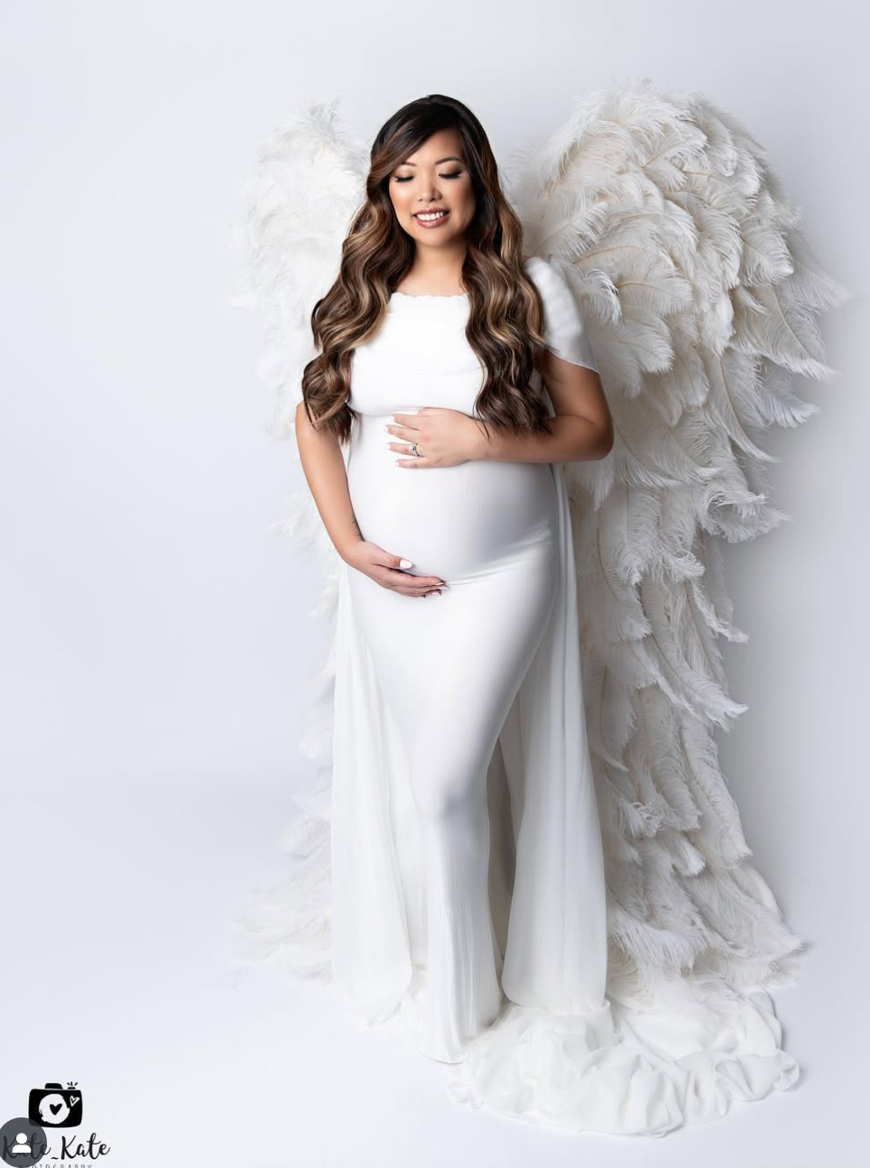 Oversized Feathered Angel Wings