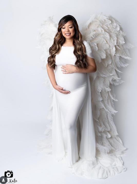 Oversized Feathered Angel Wings