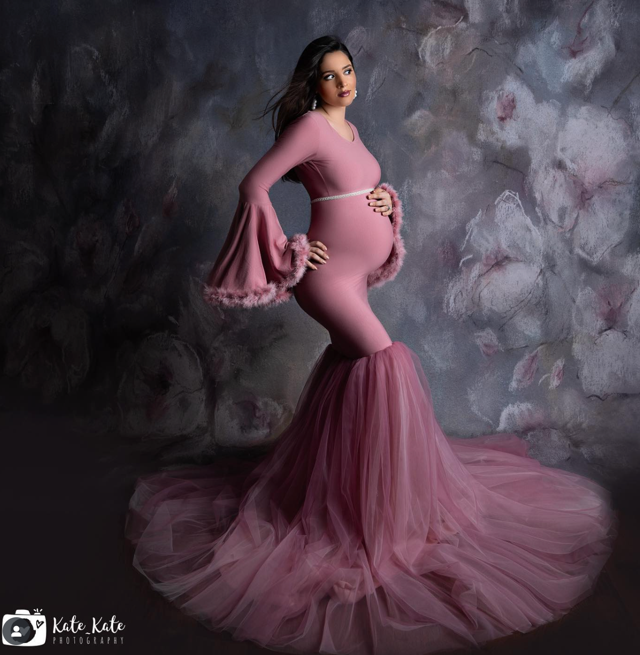 Maternity Gown [Mauve Swan]