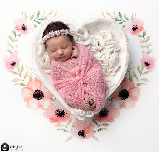Stretchy Backdrop (Pink Flowers)