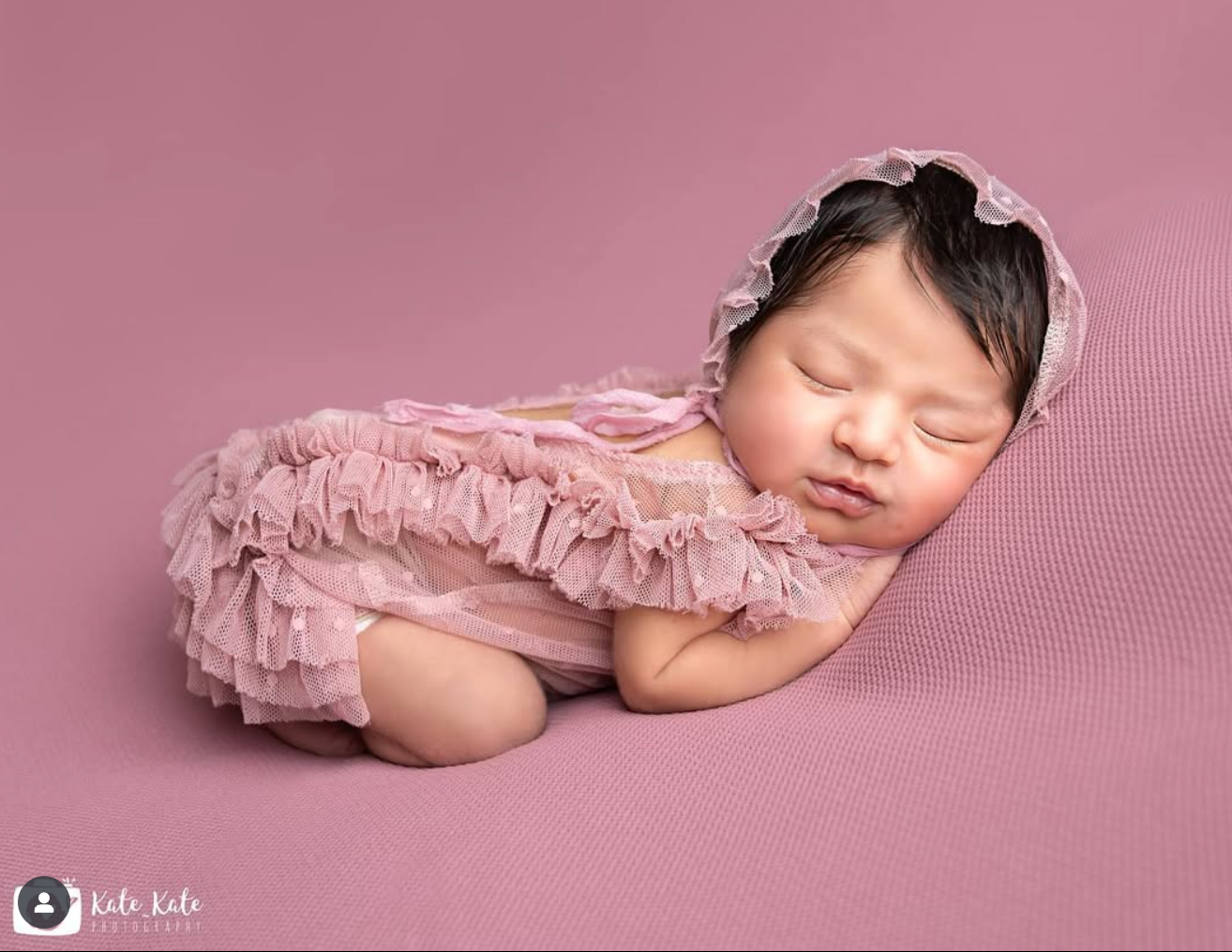 Ruffled Mesh Romper Set with Matching Bonnet