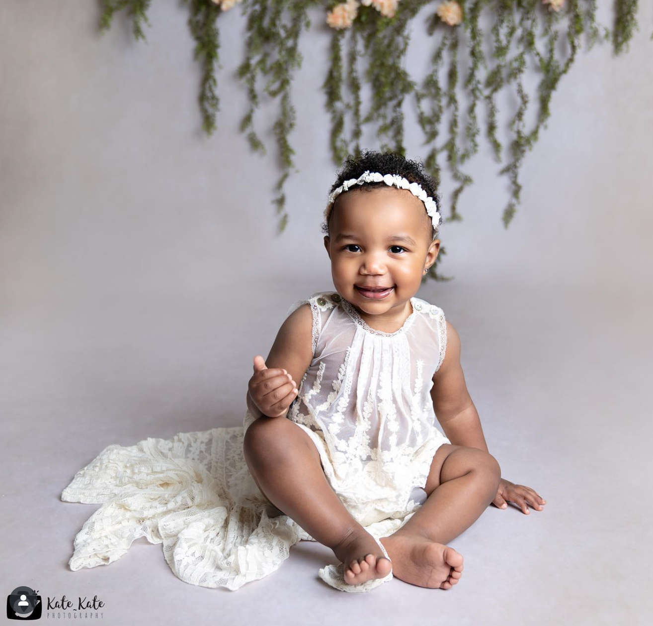 Vintage Lace Dress & Bonnet Set